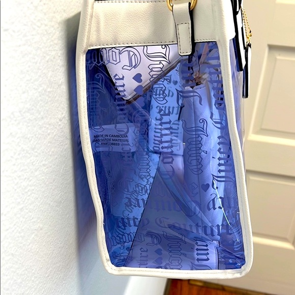 Juicy Couture Heart Dazzling Blue Beachin Large Tote Bag 💙🤍💙🤍 - Picture 8 of 11